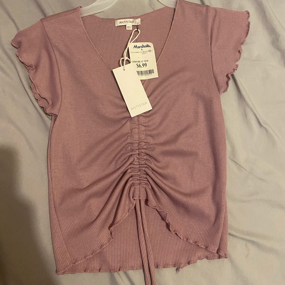 Scrunch crop top never wore small
